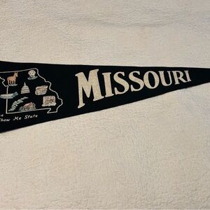 Missouri Vintage Felt Pennant - Black 1969